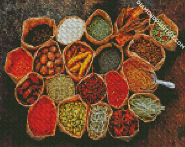 Aesthetic India Spices diamond painting