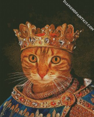 Aesthetic King Cat diamond painting
