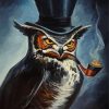 Aesthetic Owl Smoking diamond painting