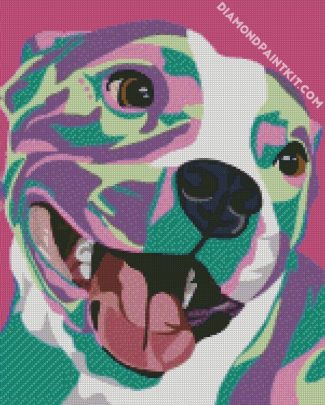 Aesthetic Pitbull Dog diamond painting