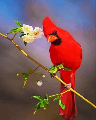 Aesthetic Red Cardinal Bird diamond painting