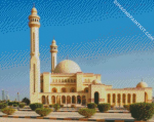 Al Fateh Grand Mosque In Bahrain diamond painting