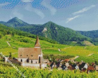 Alsace France Landscape diamond painting