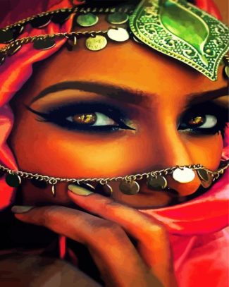 Arab Woman With Veil diamond painting