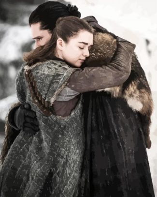 Arya Stark And Jon Snow diamond painting