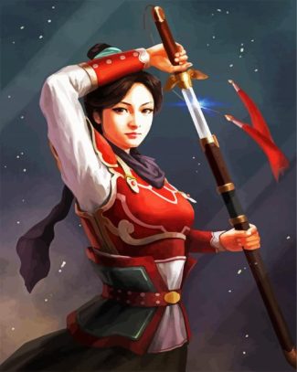 Asian Warrior Woman diamond painting