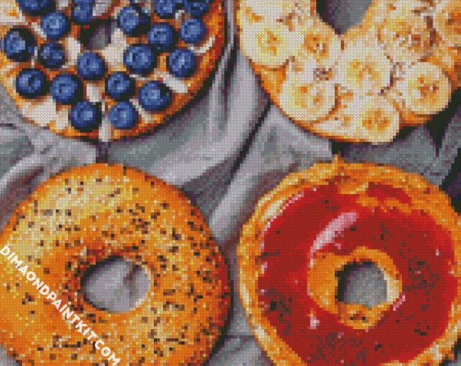 Bagels With Fruits diamond painting