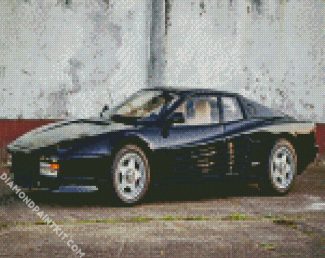 Black Ferrari Testarossa diamond painting