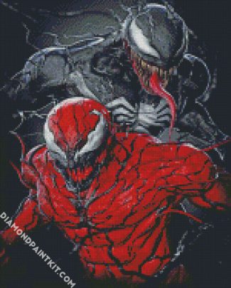 Black Venom Carnage diamond painting