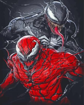 Black Venom Carnage diamond painting