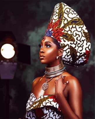 Black Zulu Woman diamond painting