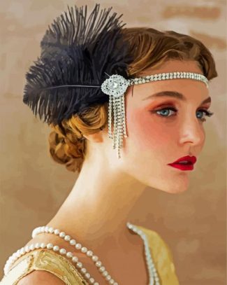Blond Deco Lady diamond painting
