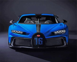 Blue Bugatti diamond painting