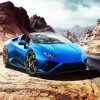 Blue Lamborghini Huracan Car diamond painting