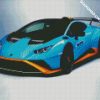 Blue Lamborghini Huracan diamond painting