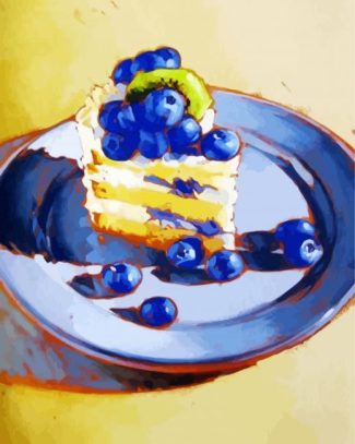 Blueberries Cake diamond painting