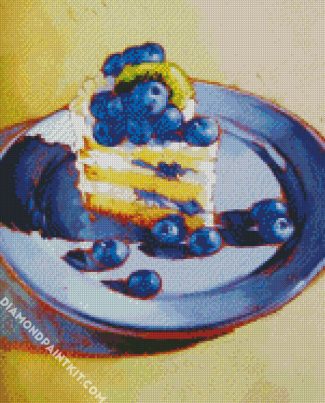 Blueberries Cake diamond painting