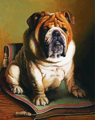 Brown Bulldog diamond painting