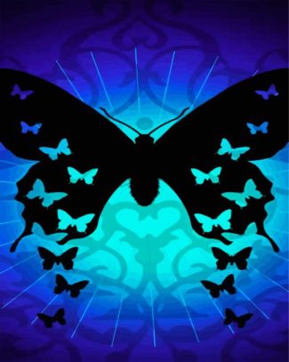 Butterflies Silhouette diamond painting