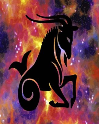 Capricorn Horoscope Silhouette diamond painting