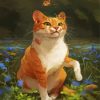 Cat And Butterflies diamond painting