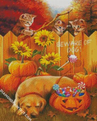 Cats Trying To Steal Candy diamond painting