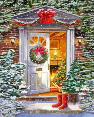 Christmas Door diamond painting