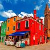 Colored Houses Burano diamond painting