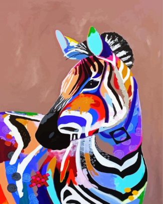 Colorful Zebra Animal diamond painting