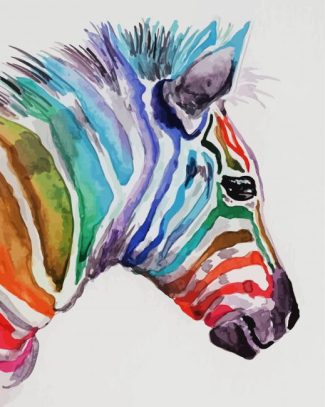 Colorful Zebra diamond painting