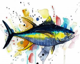 Colorful Tuna Illustration diamond painting