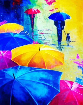 Colorful Umbrella diamond painting