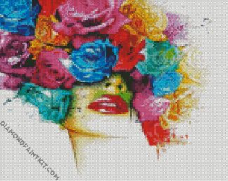 Floral Colorful Lady diamond painting
