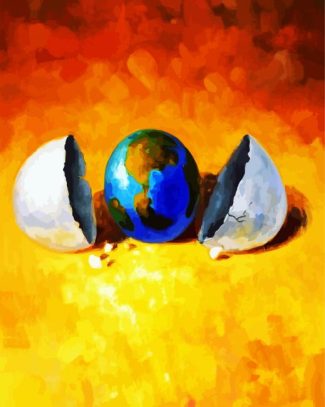 Globe Egg diamond painting