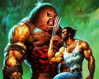 Juggernaut And Wolverine diamond painting