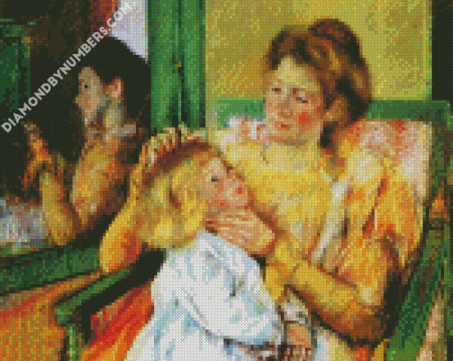 Mary Cassatt Mother Combing Her Child's Hair diamond painting