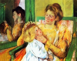 Mary Cassatt Mother Combing Her Child's Hair diamond painting