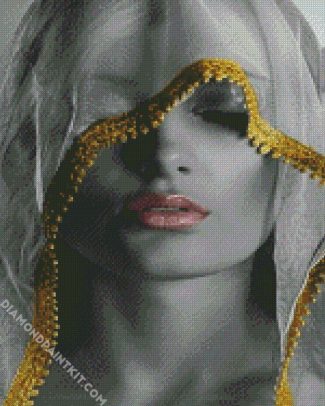 Monochrome Woman With Veil diamond painting