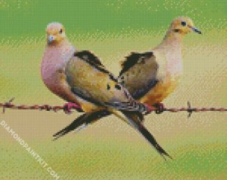 Mourning Doves diamond painting