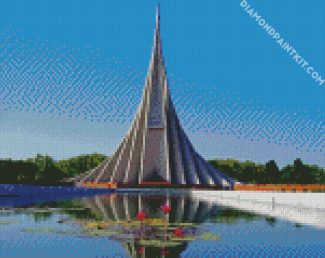 National Martyr's Monument Reflection Bangladesh diamond painting