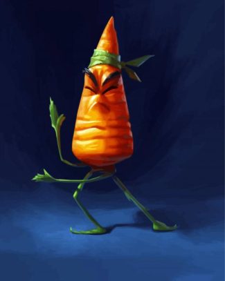 Ninja Carrot diamond painting