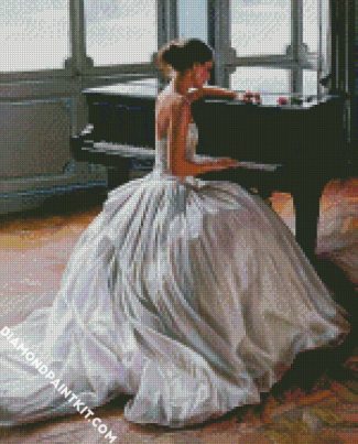Piano Woman diamond paintings