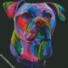 Pitbull Colorful Dog diamond painting