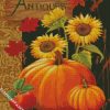 Pumpkins And Sunflowers diamond painting