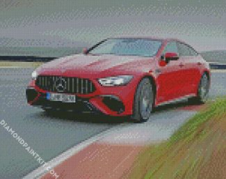 Red Mercedes Amg Vehicle diamond painting