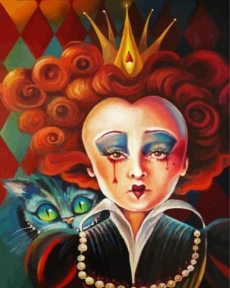 Red Queen Alice In Wonderland diamond painting