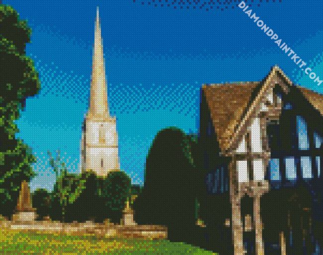 St Mary's Church Batsford England diamond painting
