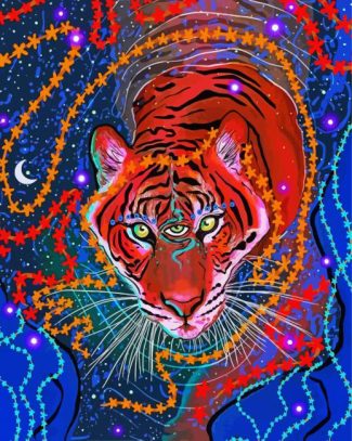 Trippy Tiger Animal diamond painting