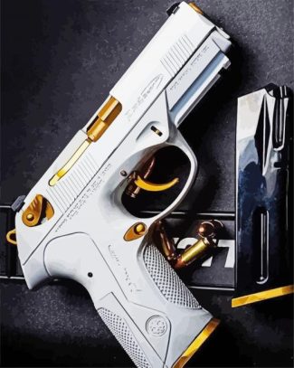 White Gun Weapon diamond painting