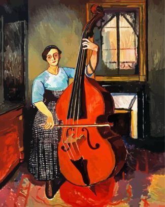 Woman Playing Cello diamond painting